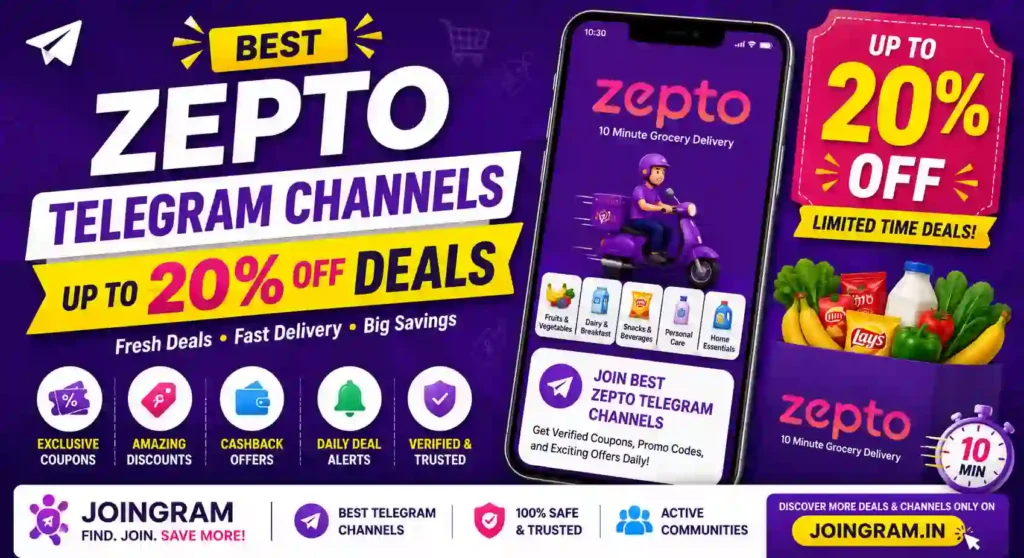 Zepto Telegram Channels